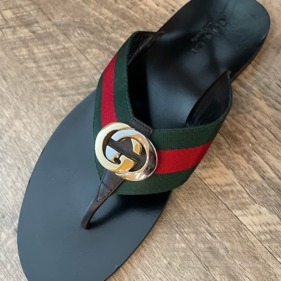 AUTHENTIC GUCCI MEN'S SLIPPERS - SIZE 44 - Picture 3 of 7